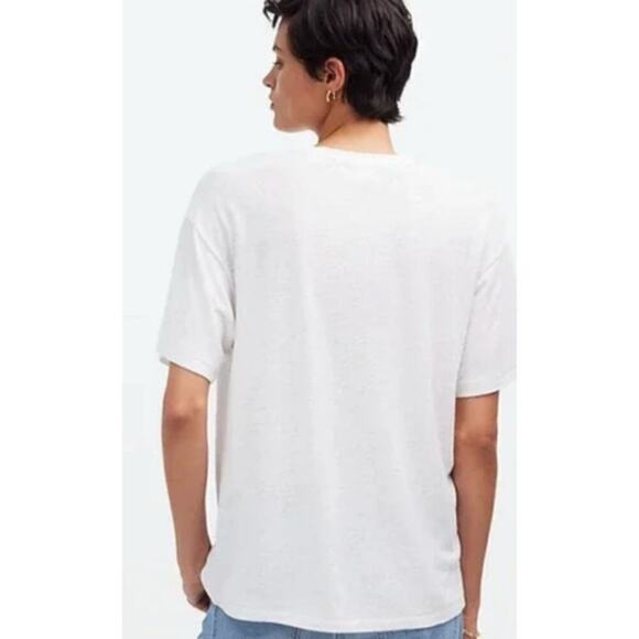 Madewell Linen-Blend Crewneck Oversized Tee XS - Picture 2 of 6